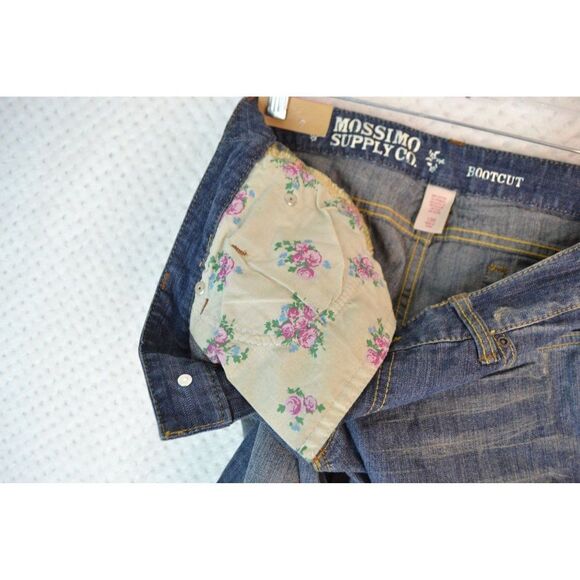 Mossimo Juniors 13 Medium Wash Lowest Waist Straight Hip Stretch Bootcut Jeans - Picture 16 of 16